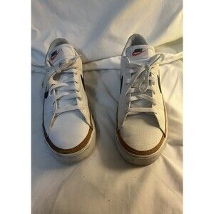 Nike Court Legacy "Next Nature" Shoes White/Ochre Mens Size 10.5